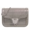 Coccinelle Marvin Twist Croco Shiny Soft Stone Crossbody Bag