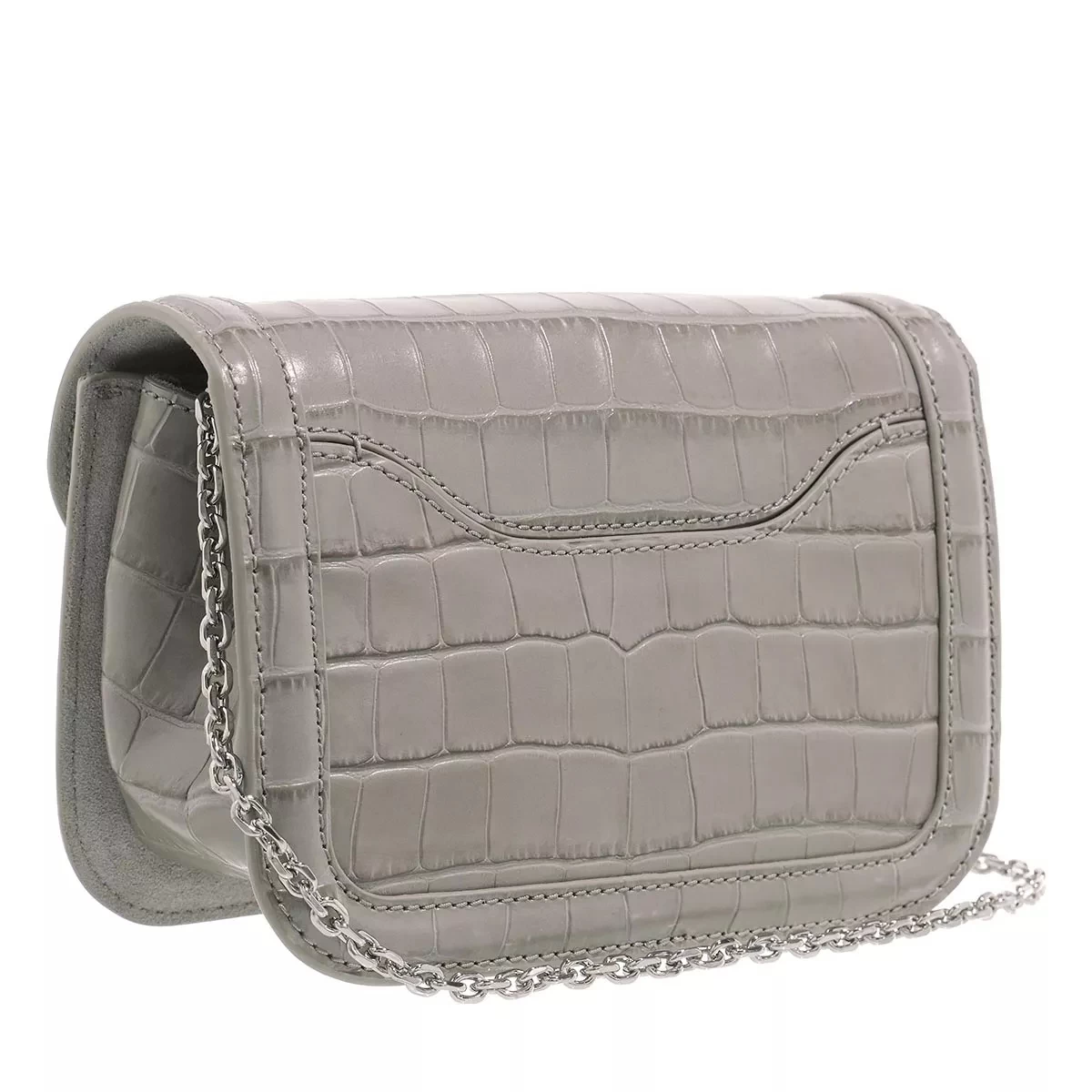 Coccinelle Marvin Twist Croco Shiny Soft Stone Crossbody Bag – Bild 3