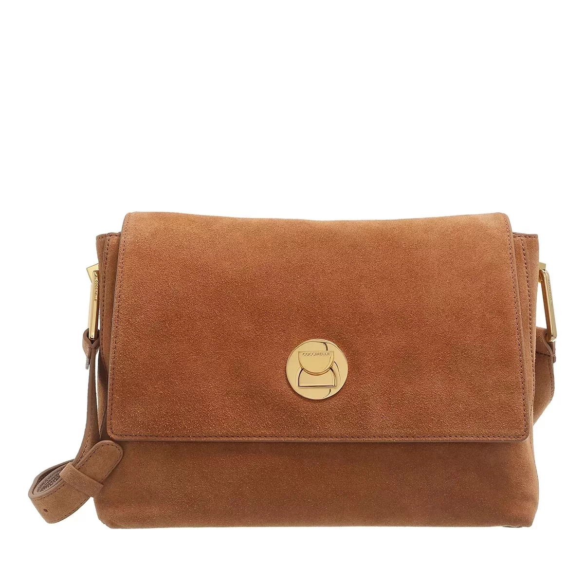 Coccinelle Liya Suede Crossbody Bag Caramel/Caramel Crossbody Bag