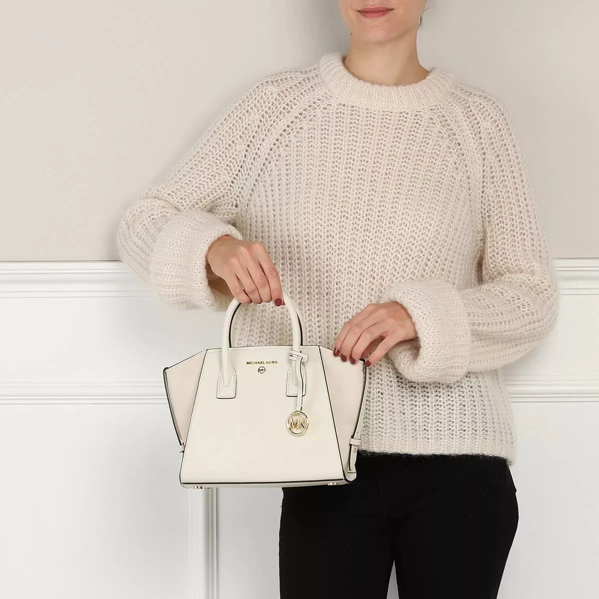 MICHAEL Michael Kors Small Satchel Lt Cream Tote – Bild 2