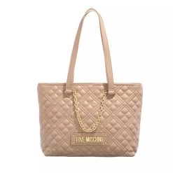 LOVE MOSCHINO Borsa Quilted Bag Pu Taupe Shopper