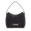 LOVE MOSCHINO Borsa Quilted Pu Nero Hobo Bag