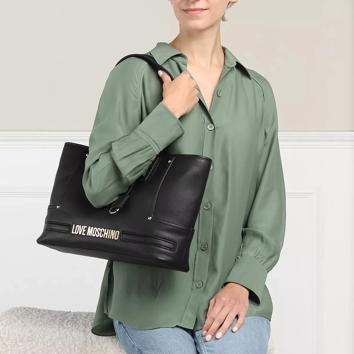 LOVE MOSCHINO Borsa Pu Nero Shopper â Bild 2