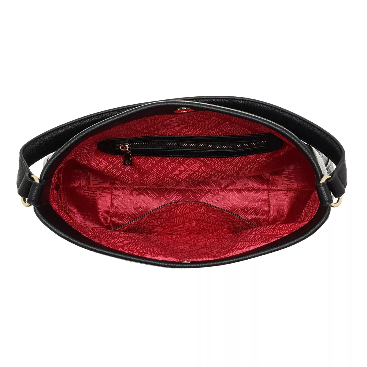 LOVE MOSCHINO Borsa Pu Nero Hobo Bag – Bild 8