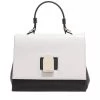 FURLA EMMA MINI TOP HANDLE Nero/Marshmallow Satchel