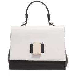 FURLA EMMA MINI TOP HANDLE Nero/Marshmallow Satchel