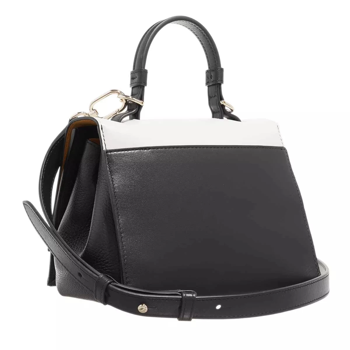 FURLA EMMA MINI TOP HANDLE Nero/Marshmallow Satchel – Bild 4