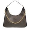 MICHAEL Michael Kors Wilma Large Hobo Shoulder Brown Black Hobo Bag