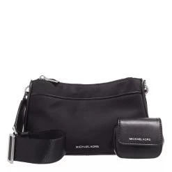 MICHAEL Michael Kors Jet Set Medium Top-Zip Pouch Crossbody W Strap Black Crossbody Bag