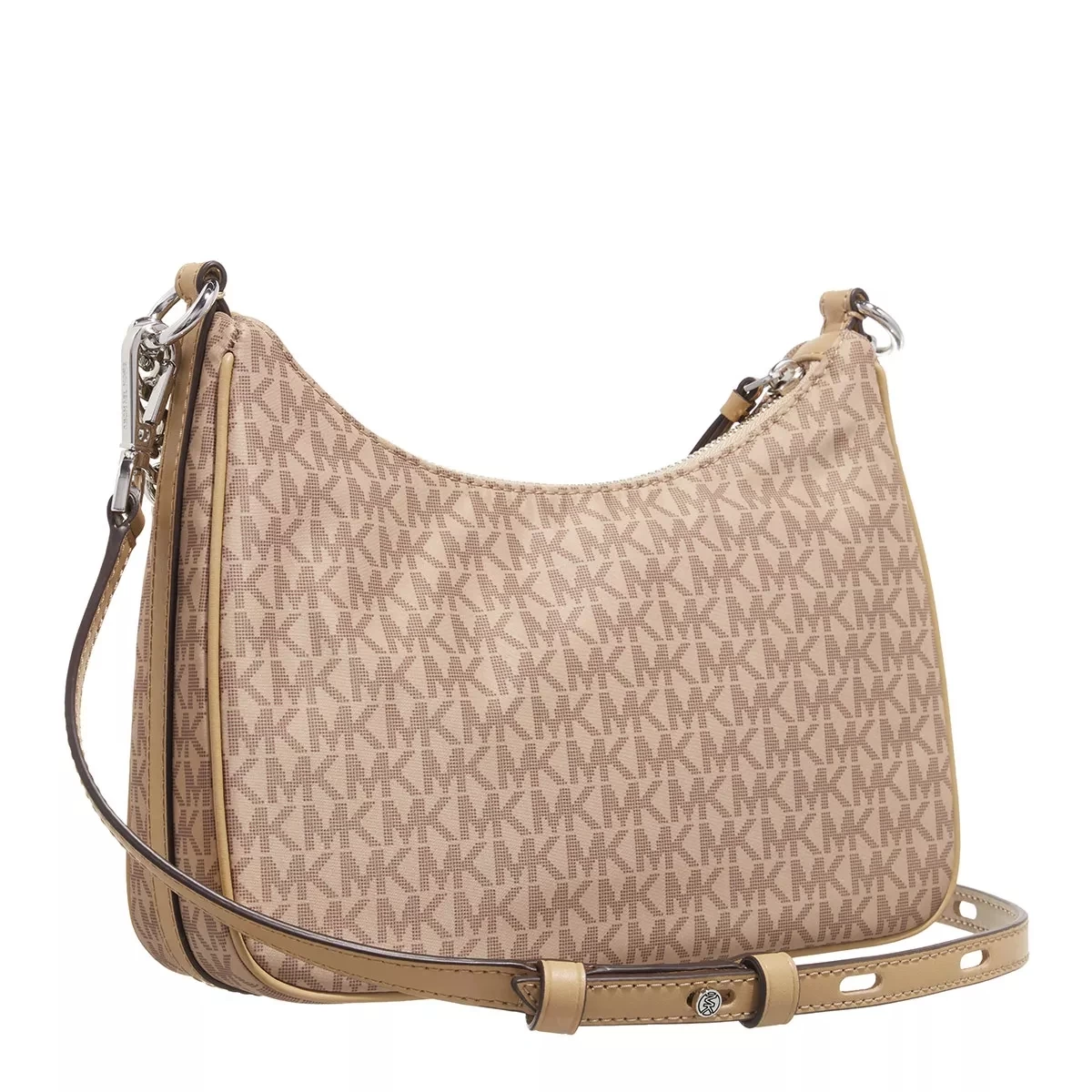 MICHAEL Michael Kors Jet Set Charm Medium Convetible Pouchette Xbody Camel Hobo Bag – Bild 4