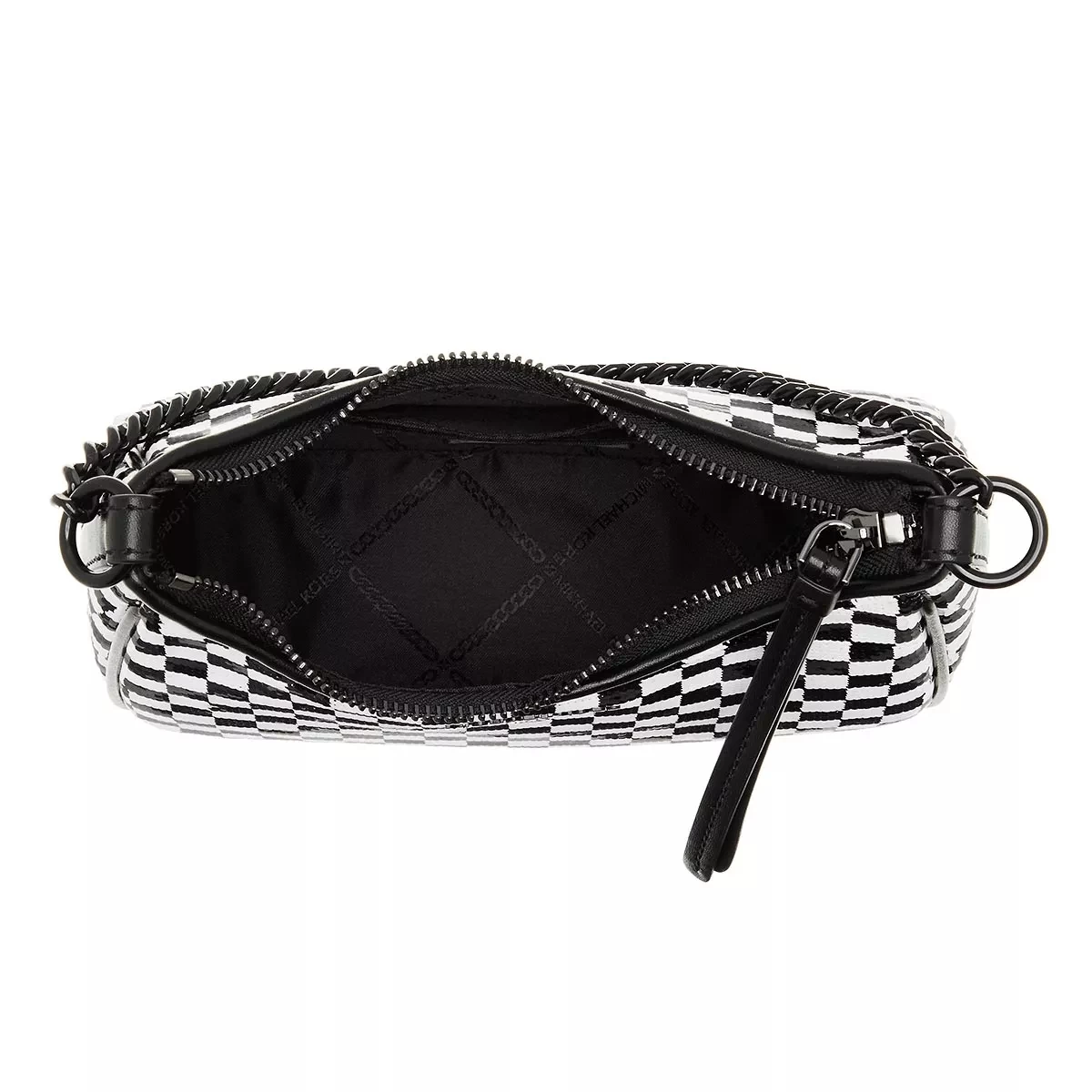 MICHAEL Michael Kors Small Chain Pouchette Blk/Opticwht Pochette – Bild 5