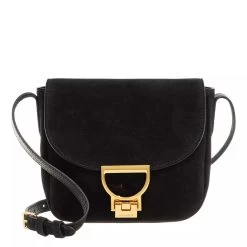 Coccinelle Arlettis Suede Noir Crossbody Bag