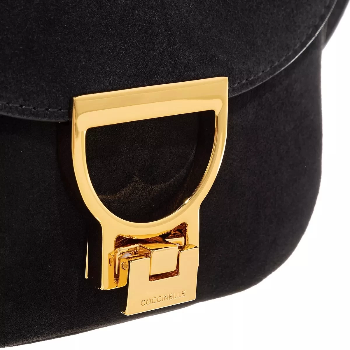 Coccinelle Arlettis Suede Noir Crossbody Bag – Bild 4