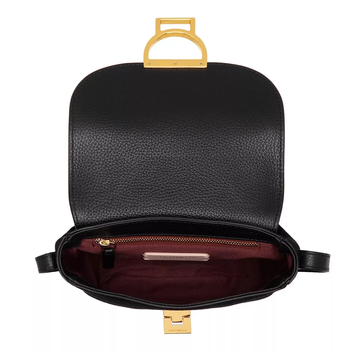 Coccinelle Arlettis Suede Noir Crossbody Bag – Bild 5