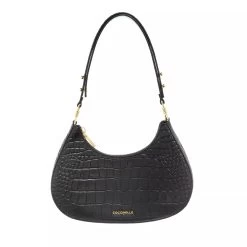 Coccinelle Carrie Croco Soft Noir Pochette
