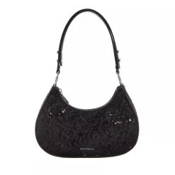 Coccinelle Carrie Paillettes Noir/Noir Hobo Bag