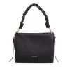 Coccinelle Boheme Grana Double Noir Brule Crossbody Bag