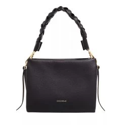 Coccinelle Boheme Grana Double Noir Brule Crossbody Bag
