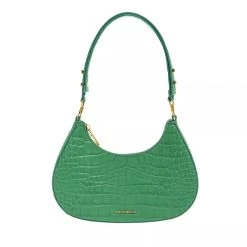 Coccinelle Carrie Croco Soft Peppermint Hobo Bag