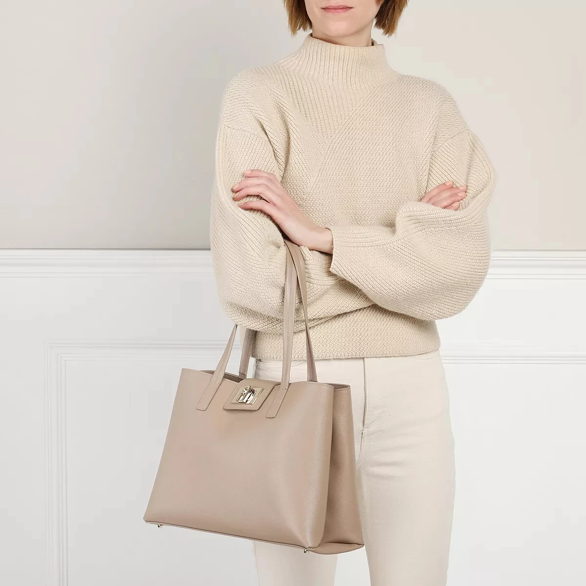 Furla 1927 L Tote Greige Tote – Bild 2