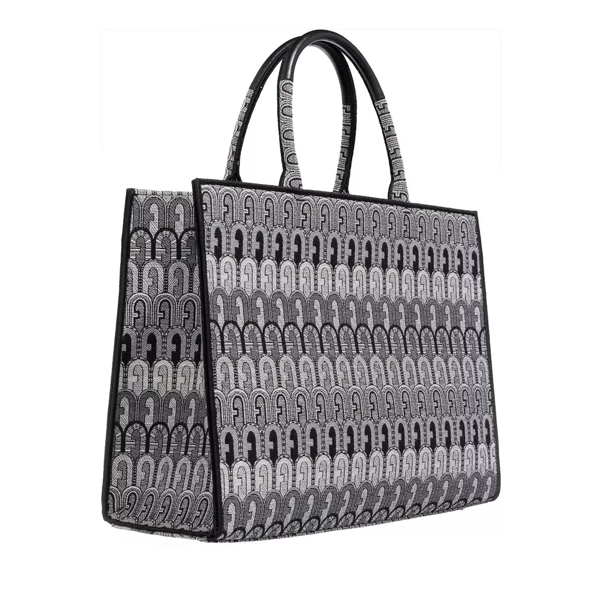 Furla Opportunity L Tote - Tessuto Jacquard Arco E Toni Grigio Tote – Bild 3