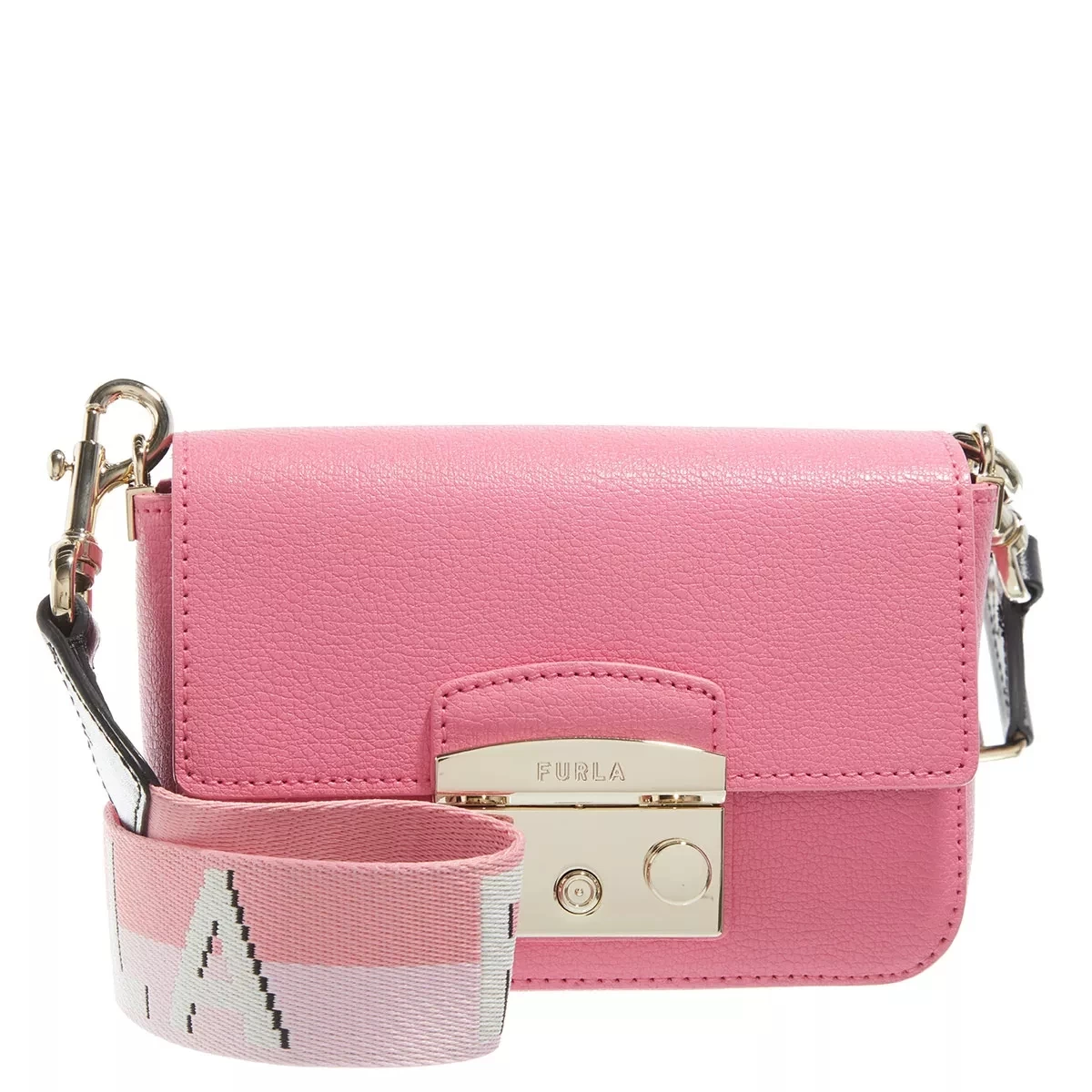 Furla Metropolis Mini C.Body Webbing Strap Blossom Begonias Quarzo Minitasche