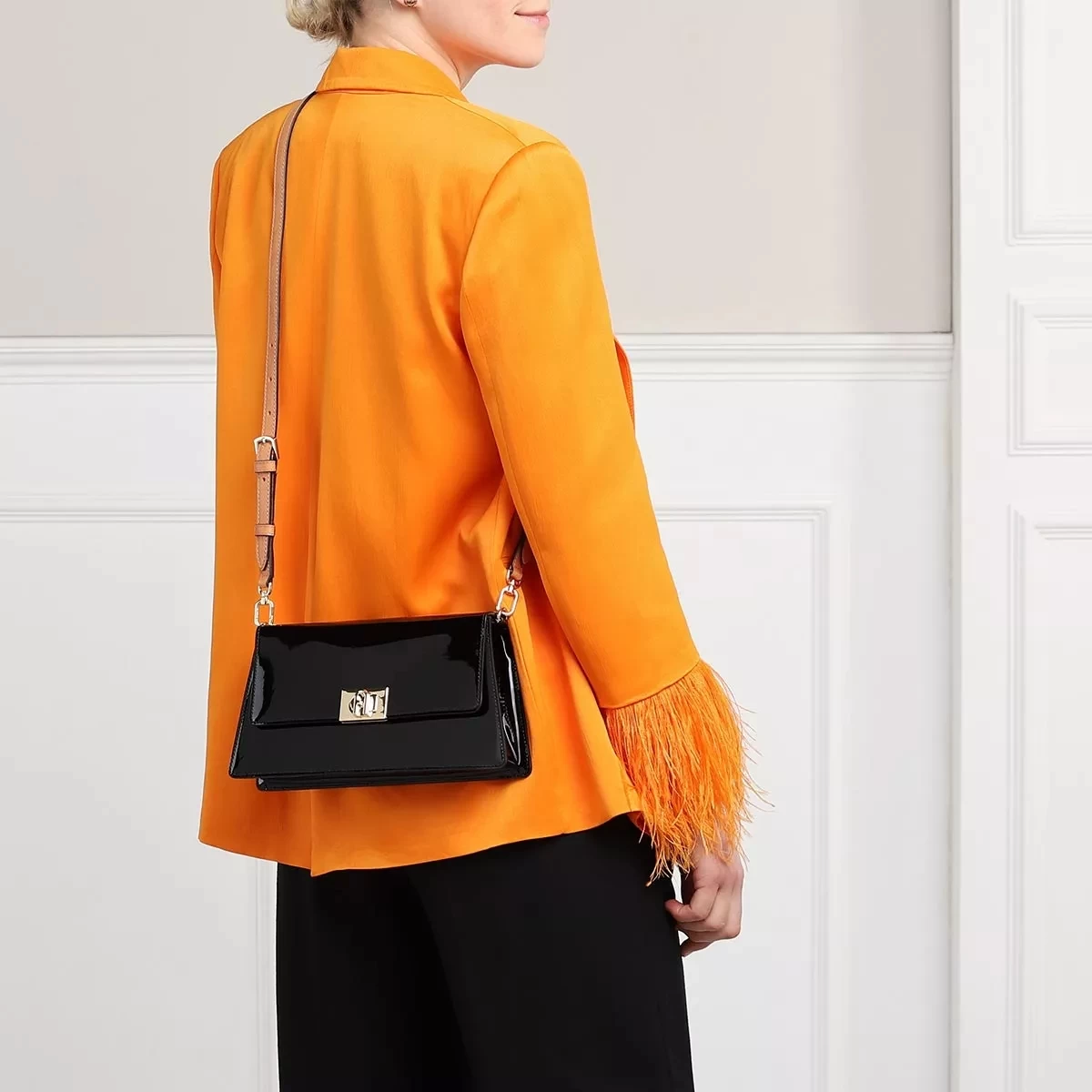 Furla Zoe S Shoulder Bag Nero Satchel – Bild 2