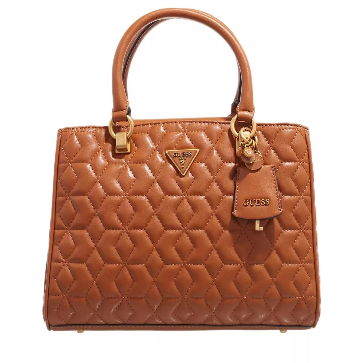 Guess Elenia Girlfriend Satchel Cognac Satchel