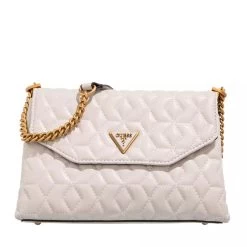 Guess Elenia Convertible Crossbody Flap Stone Crossbody Bag