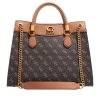 Guess Nell Logo Girlfriend Satchel Brown Logo/Cognac Satchel