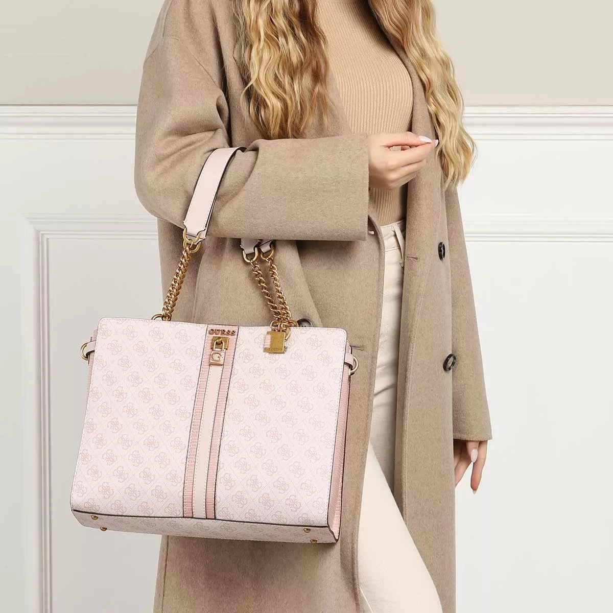 Guess Ginevra Logo Society Tote Blush Logo Tote – Bild 2