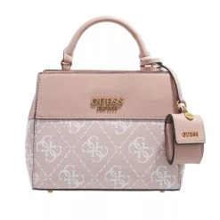 Guess Berta Small Double Satchel Rose Logo Satchel