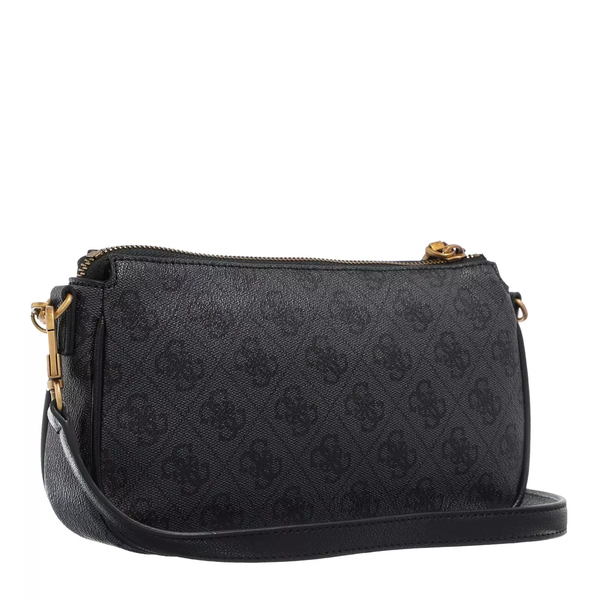 Guess Nell Logo Double Pouch Crossbody Coal Logo Pochette – Bild 4