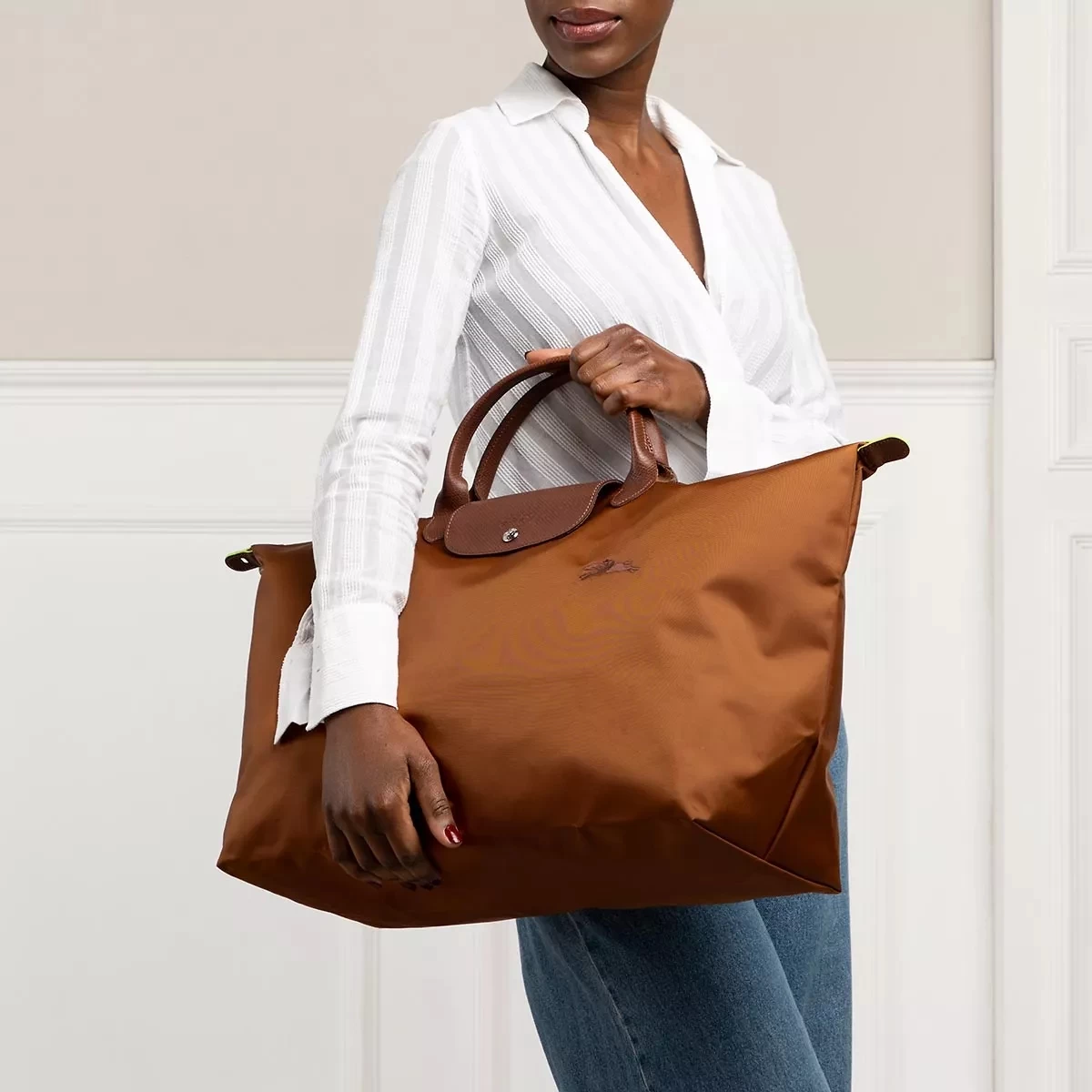 Longchamp Travel Bag L Cognac Weekender – Bild 2