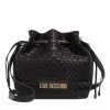 LOVE MOSCHINO Woven Nero Bucket Bag