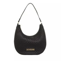 LOVE MOSCHINO Woven Nero Hobo Bag