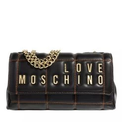 LOVE MOSCHINO Embroidery Quilt Nero Crossbody Bag