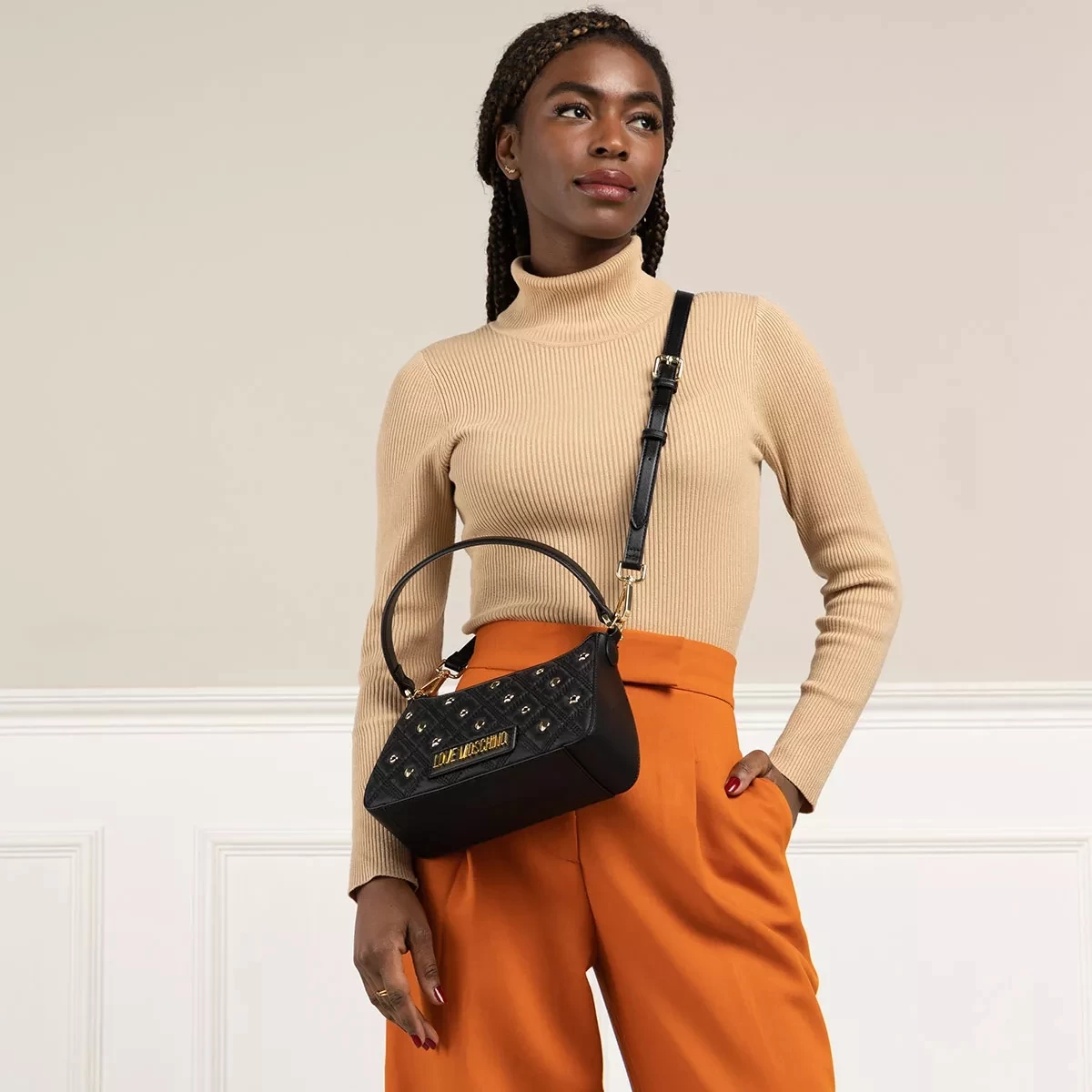 LOVE MOSCHINO Nylon Eyelets Color Pochette – Bild 2