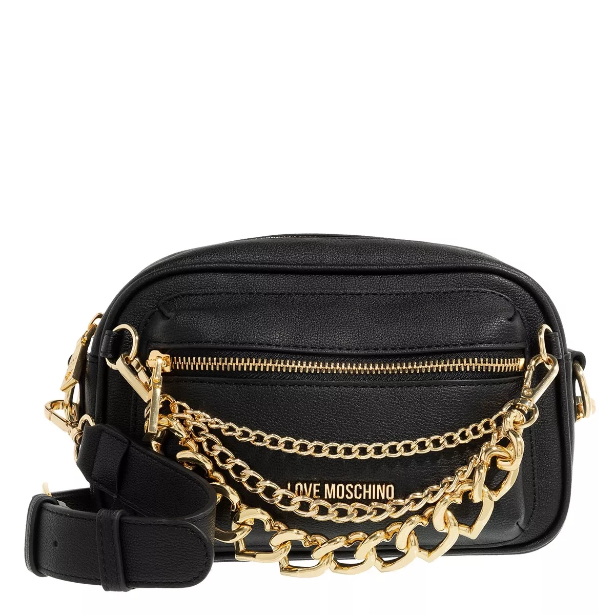 LOVE MOSCHINO Charm Chains Nero Camera Bag