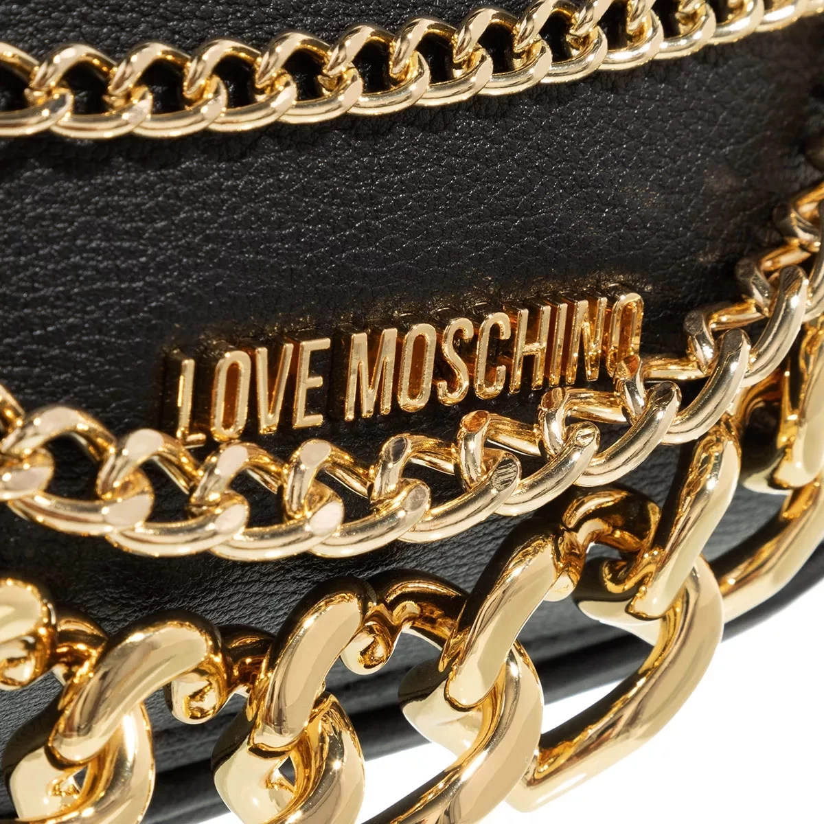 LOVE MOSCHINO Charm Chains Nero Camera Bag – Bild 4