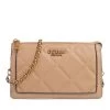 Guess Abey Multi Compartment Crossbody Beige Crossbody Bag