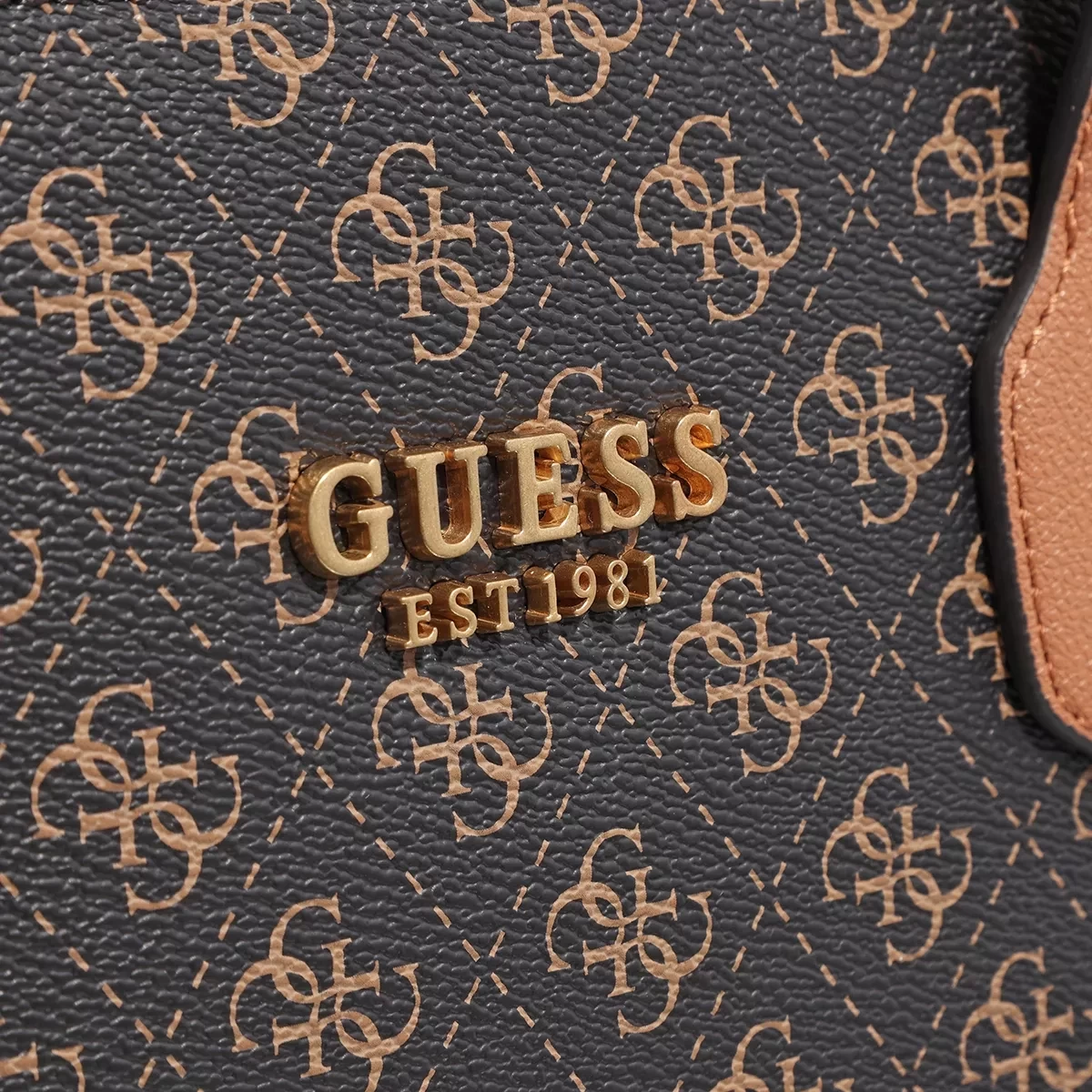 Guess Silvana Compartment Tote Brown Logo/Cognac Tote – Bild 4