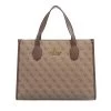 Guess Silvana Compartment Tote Latte Logo/Brown Tote