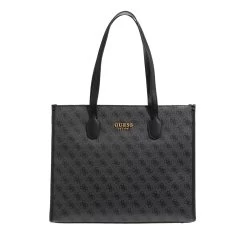 Guess Silvana Girlfriend Tote Coal Logo Shopper