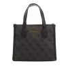 Guess Silvana Compartment Mini Tote Coal Logo Minitasche