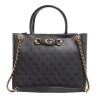 Guess Izzy High Society Carryall Coal Logo Tote