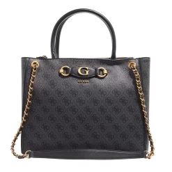 Guess Izzy High Society Carryall Coal Logo Tote