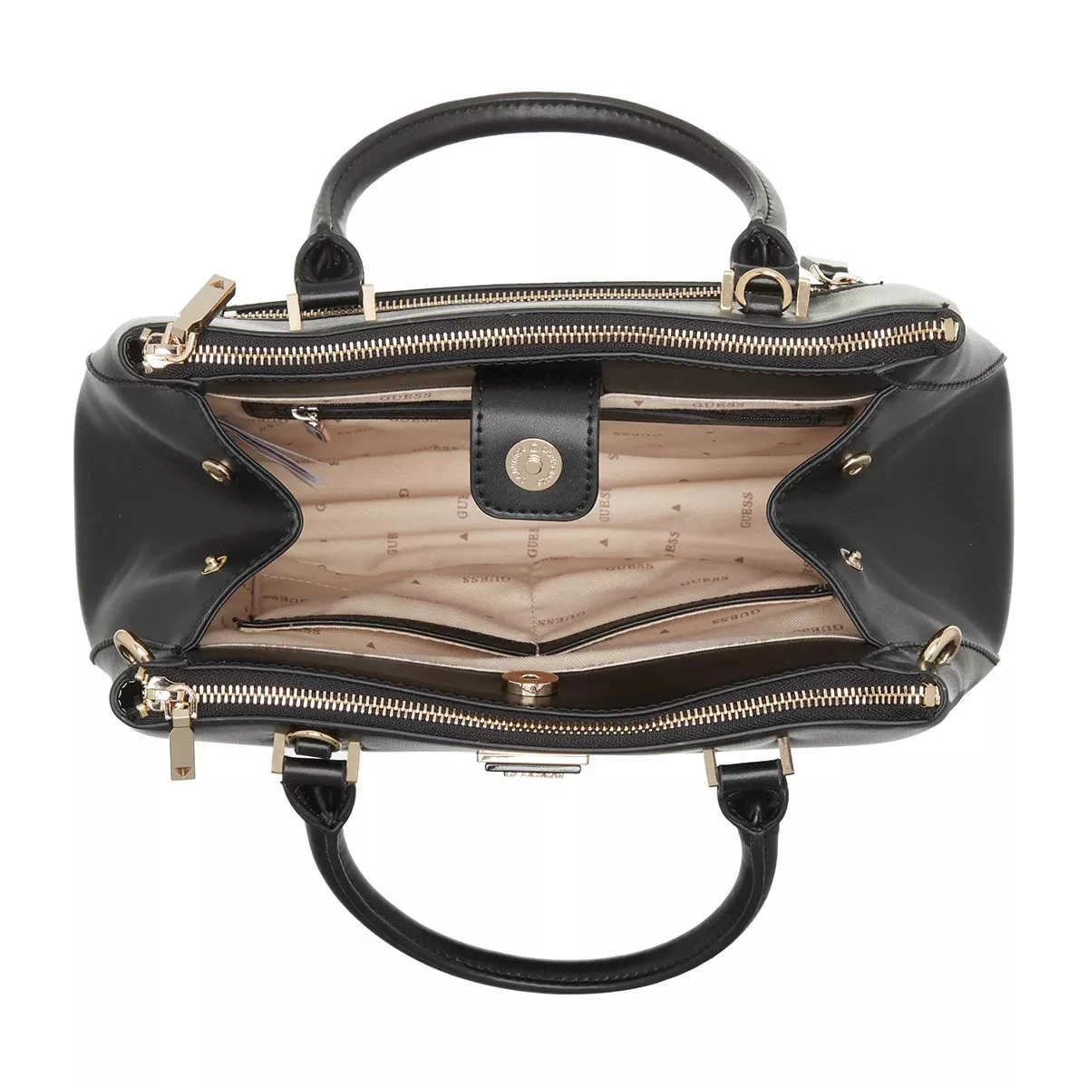 Guess Corina Status Satchel Black Tote – Bild 9