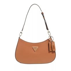 Guess Noelle Top Zip Shoulder Bag Light Cognac Hobo Bag