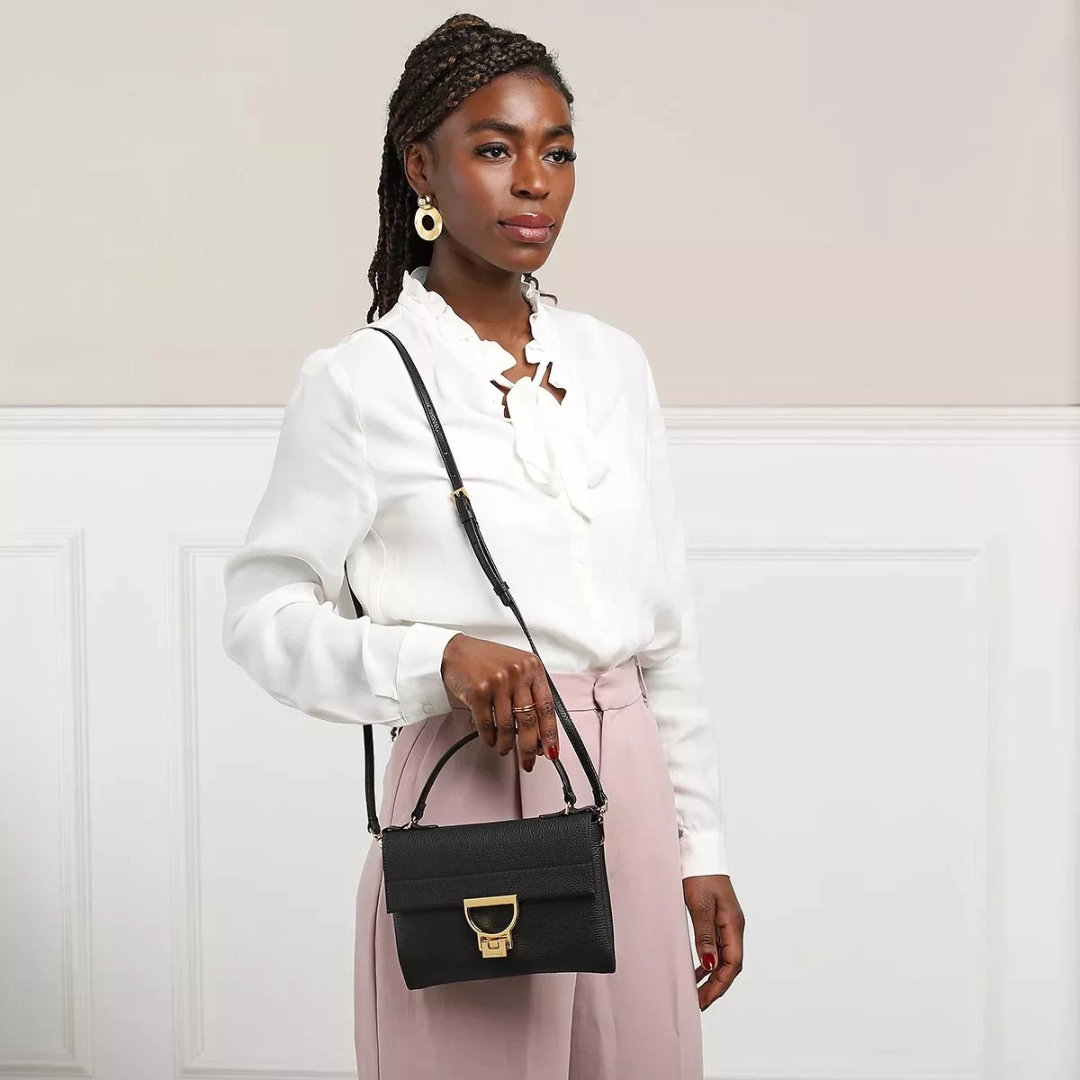 Coccinelle Arlettis Noir Satchel – Bild 2